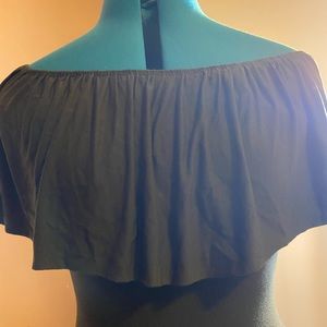 Olive green off the shoulder body suit